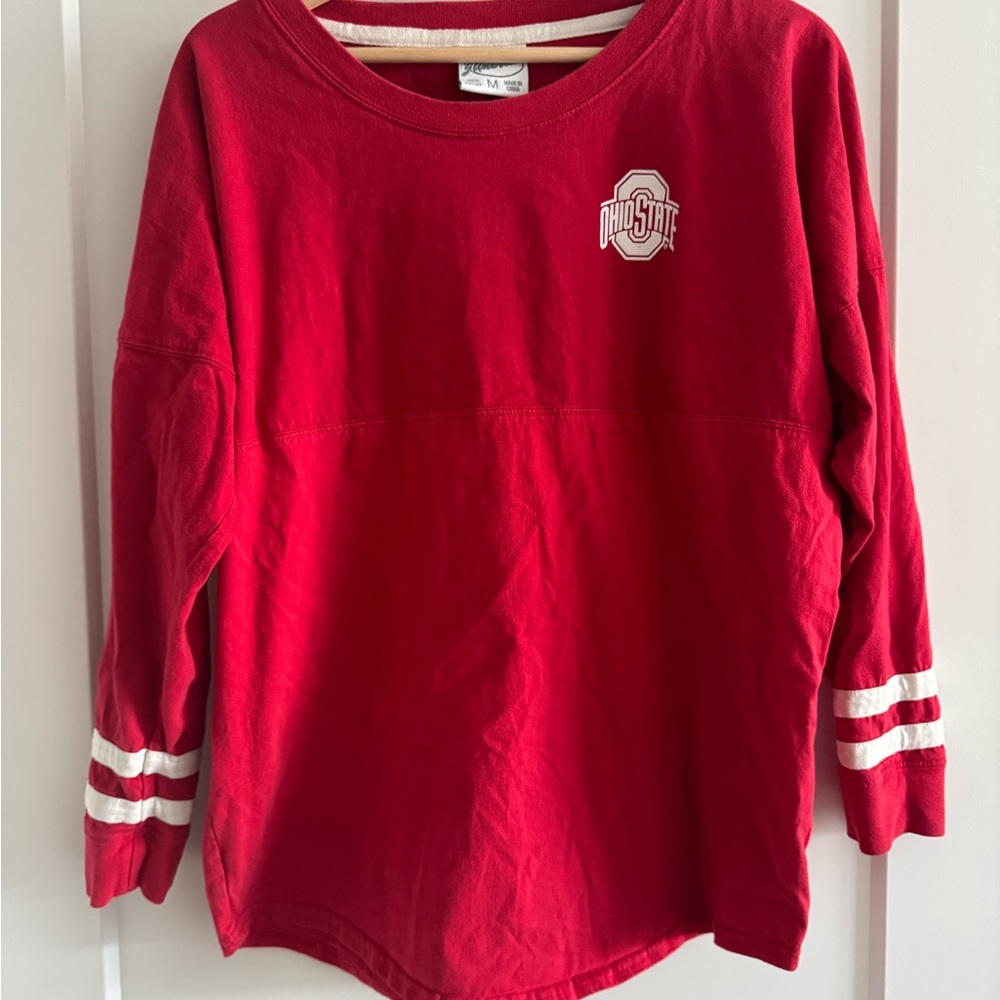 Ohio State Red Long Sleeve Women's Tee